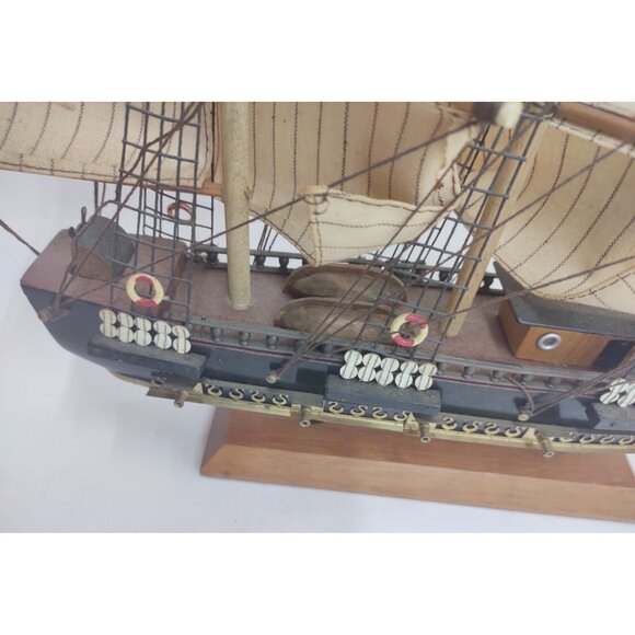 Bergantin Siglo XVIII Wooden Model Ship 18th Century Brigantine Nautical Decor - Picture 9 of 9